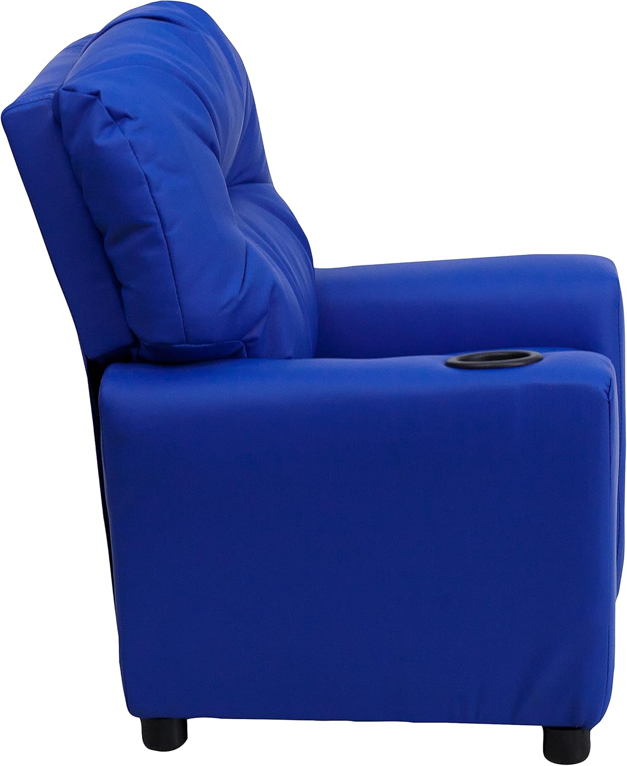 Flash Furniture Współczesny leżak dziecięcy z uchwytem na kubki, drewno, beżowy winyl, 66,04 x 53,34 x 53,34 cm