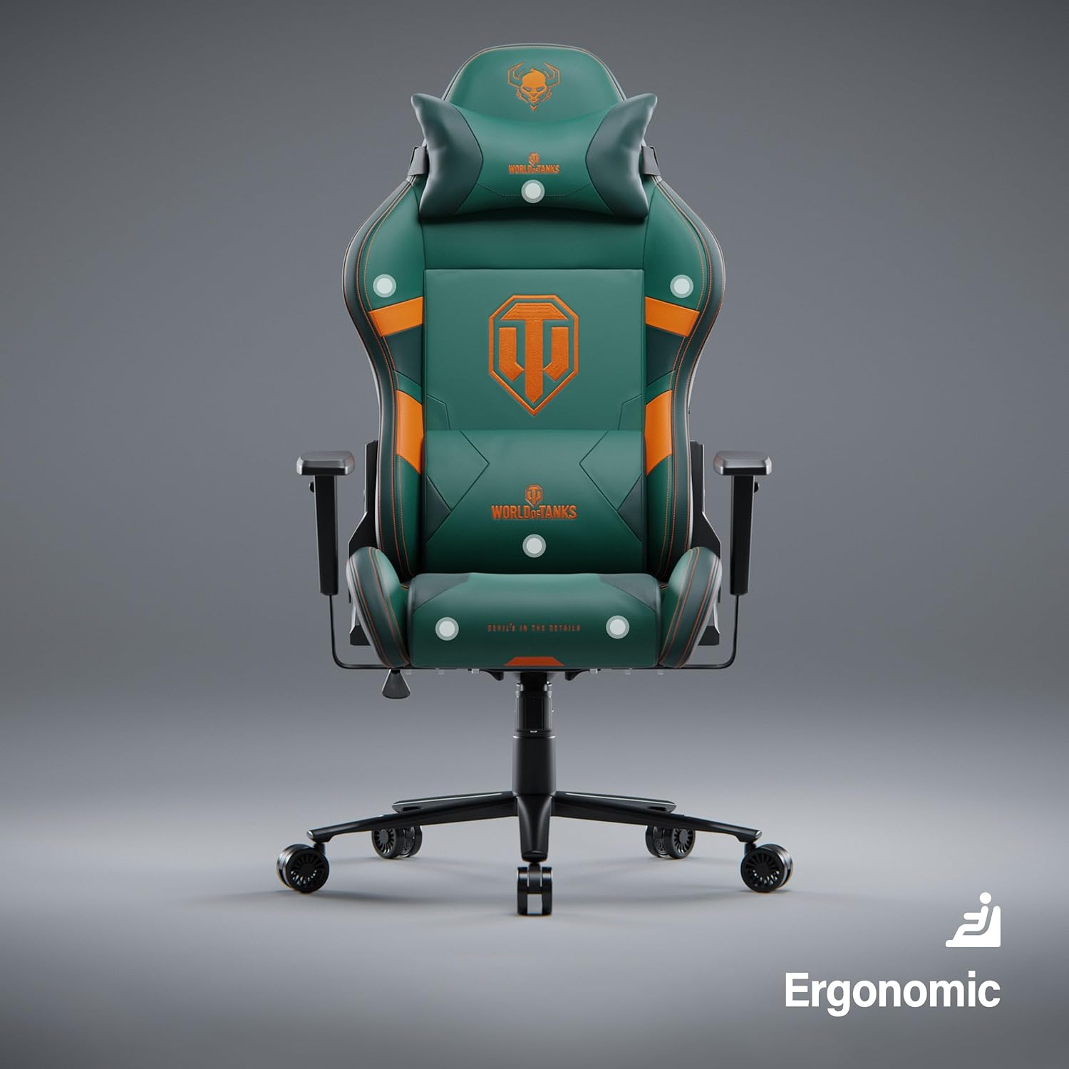Diablo X-One 2.0 Fotel Gamingowy Krzesło Biurowe Dla Gracza Obrotowy Regulowane Podłokietniki Ekoskóra Ergonomiczny Design Funkcja Bujania Poduszka Pod Kark i Lędźwie (Candy Rose, Normal)