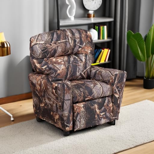 Flash Furniture Współczesny leżak dziecięcy z uchwytem na kubki, drewno, beżowy winyl, 66,04 x 53,34 x 53,34 cm