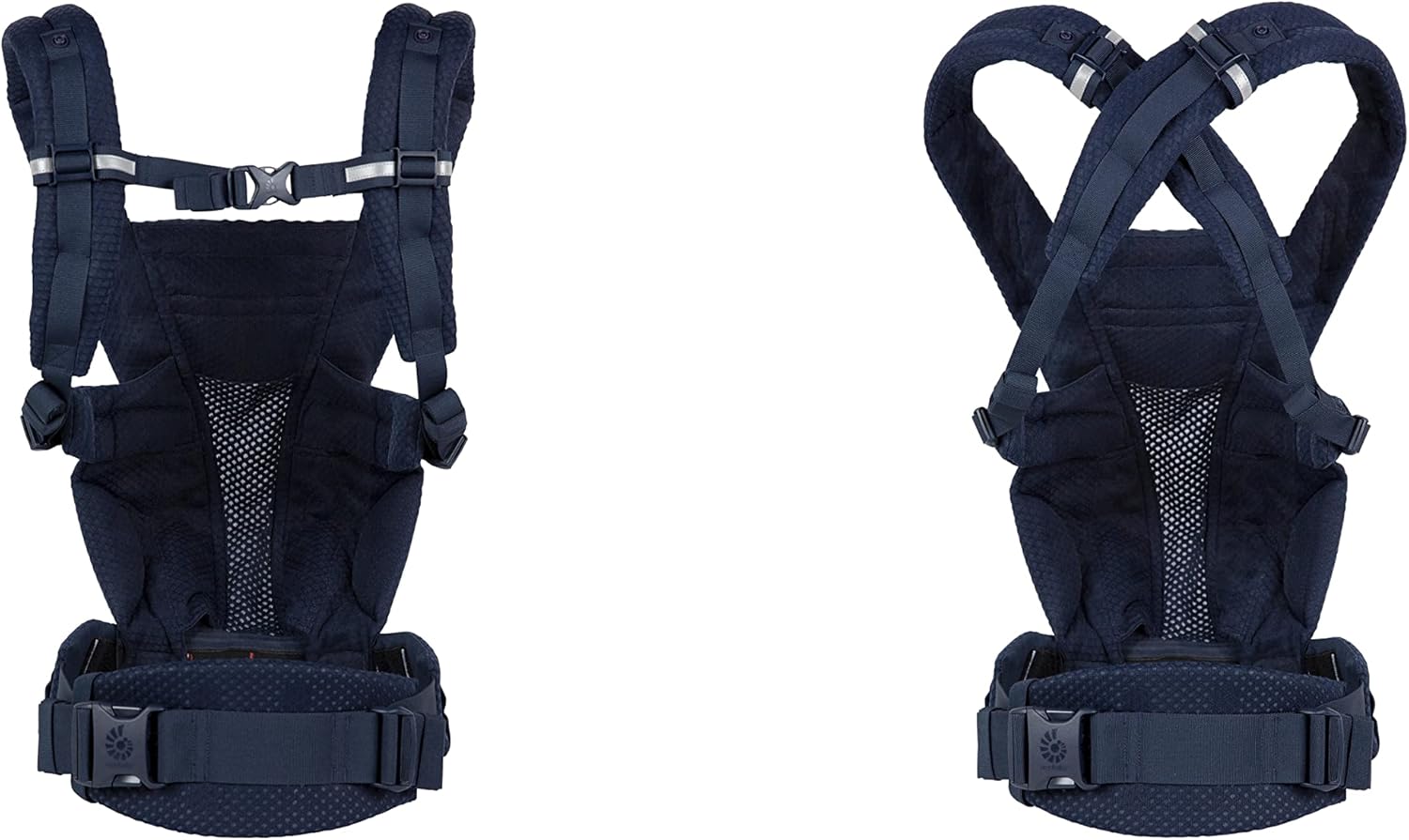 Ergobaby Omni Breeze Nosidełko dla noworodków od urodzenia do 20 kg, 4 pozycje SoftFlex Mesh Ergonomiczne nosidełko dla niemowląt Nosidełko do noszenia na plecach, Graphite Grey