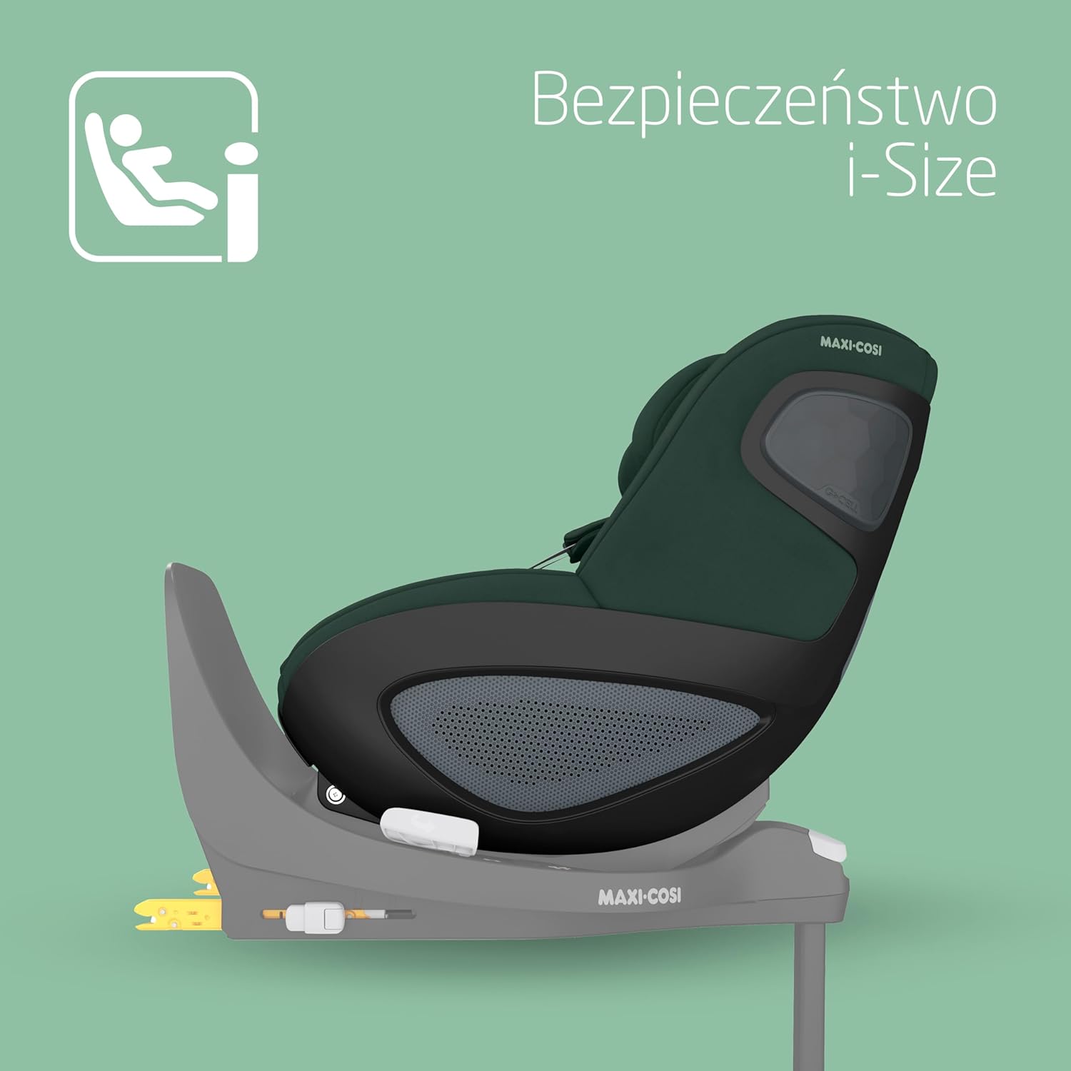 Maxi-Cosi Pearl 360 dla niemowlaka i-Size, Fotelik samochodowy obrotowy 360, od 3 miesięcy do 4 lat (61–105 cm), Obracanie jedną ręką, ClimaFlow, Uprząż z systemem Easy-In, G-CELL, Authentic Graphite
