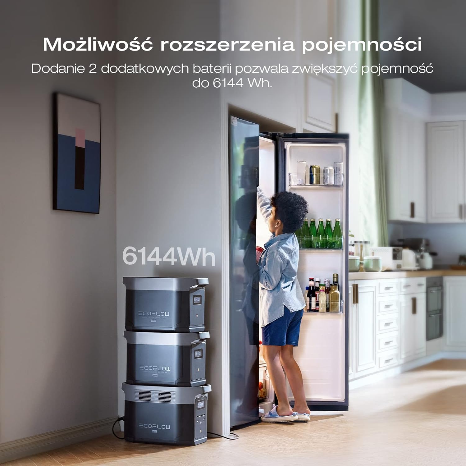 Przenośna stacja zasilania EcoFlow DELTA 2 Max z możliwością rozszerzania pojemności 2–6 kWh, bateria LFP zapewniająca 3000 cykli ładowania