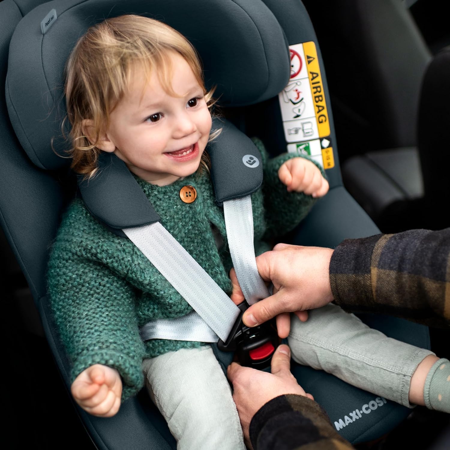 Maxi-Cosi Pearl 360 dla niemowlaka i-Size, Fotelik samochodowy obrotowy 360, od 3 miesięcy do 4 lat (61–105 cm), Obracanie jedną ręką, ClimaFlow, Uprząż z systemem Easy-In, G-CELL, Authentic Graphite