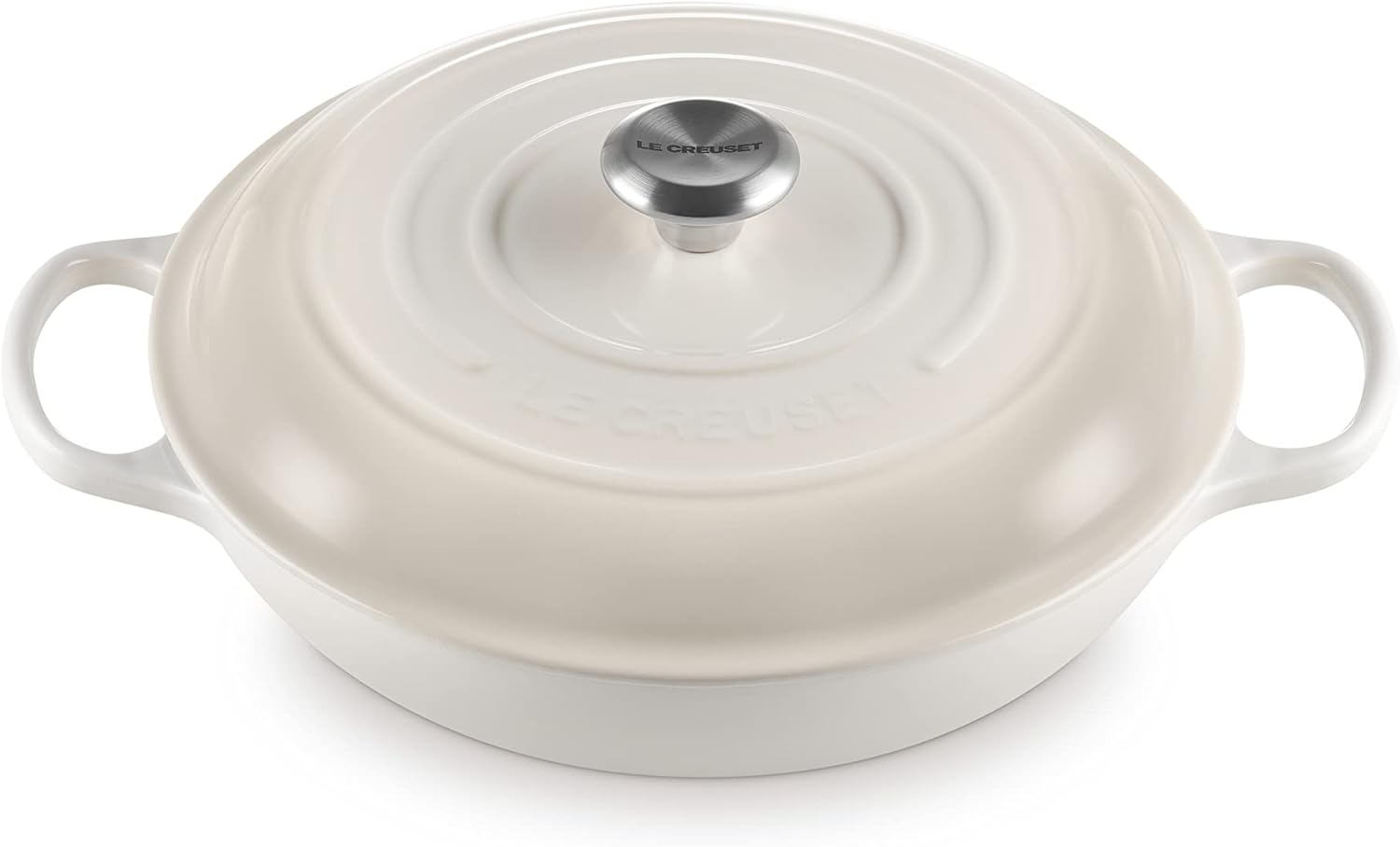 Le Creuset Signature żeliwny garnek Gourmet, okrągły, Ø 30 cm, 3,5 l, do wszystkich rodzajów kuchenek włącznie z indukcyjnymi, 5,55 kg, czerwony piec