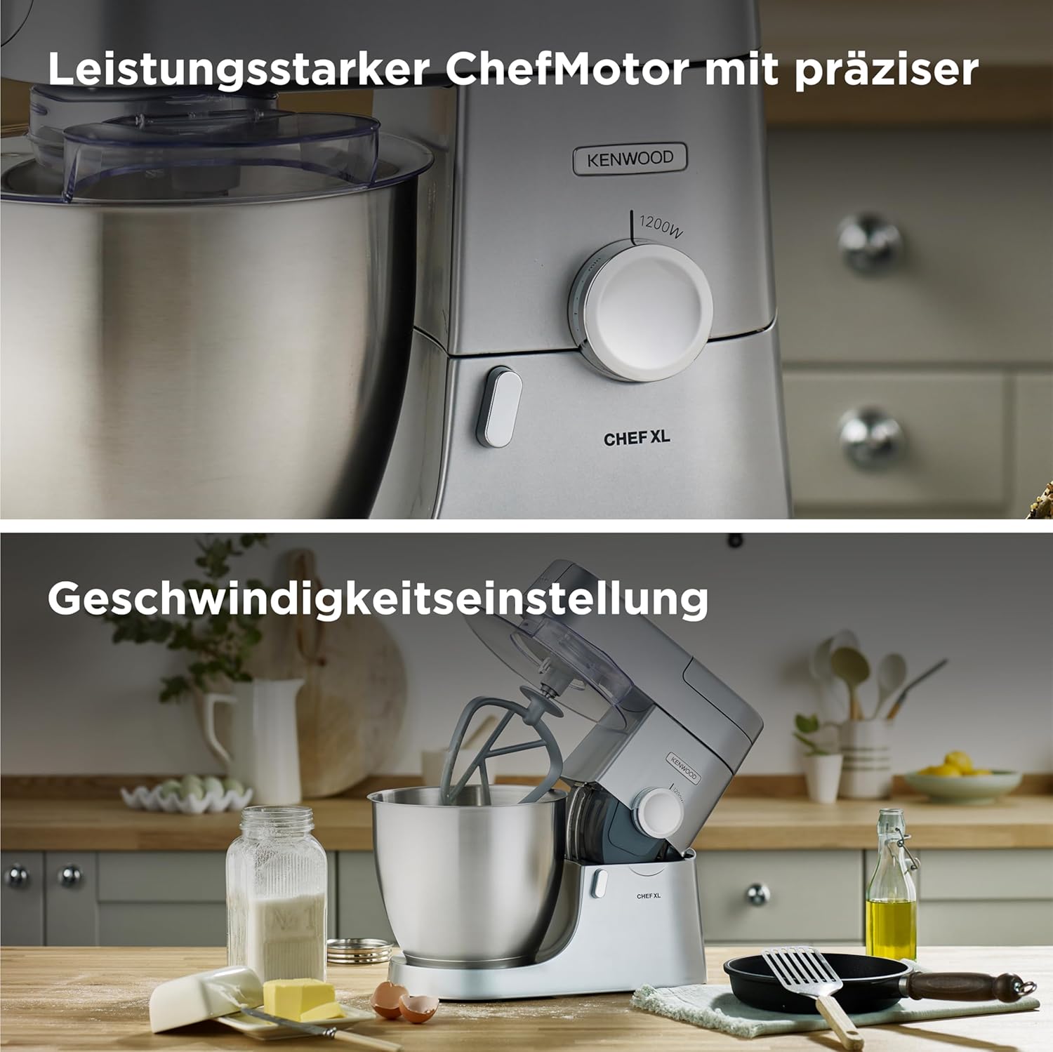 Kenwood KVL4100S Chef XL Robot Kuchenny, Stal Nierdzewna, 1200 W, 6.7 L, Srebrny