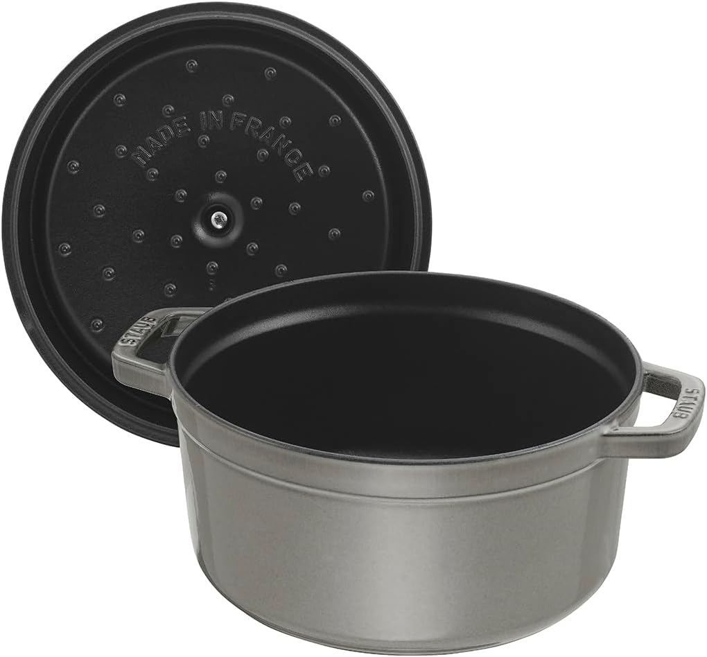 STAUB Garnek żeliwny, okrągły 28 cm, 6,7 L, Czarny