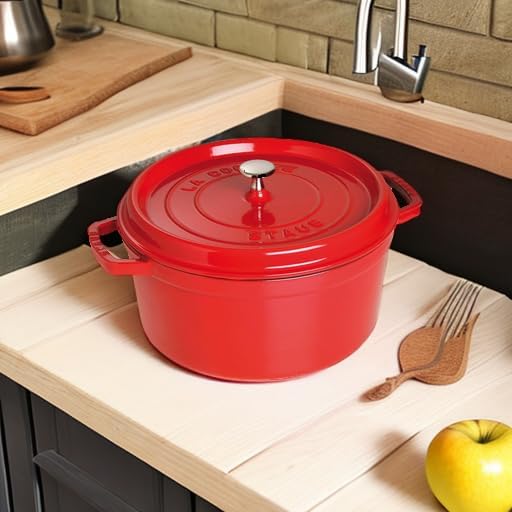 STAUB Garnek żeliwny, okrągły 28 cm, 6,7 L, Czarny