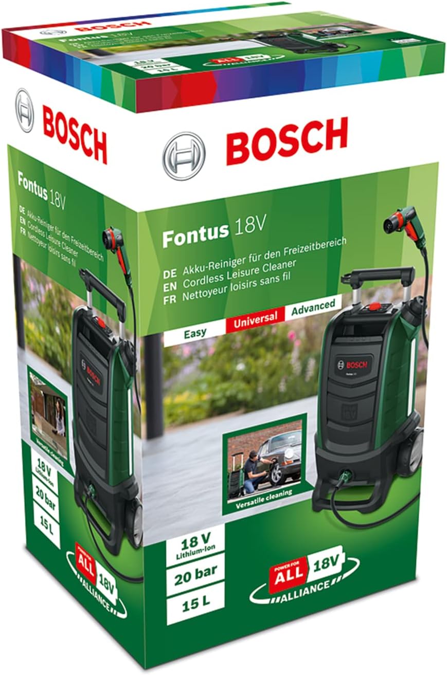 Bosch Fontus 18 V akumulator do czyszczenia na zewnątrz, 18 V, 18 V, w kartonie)