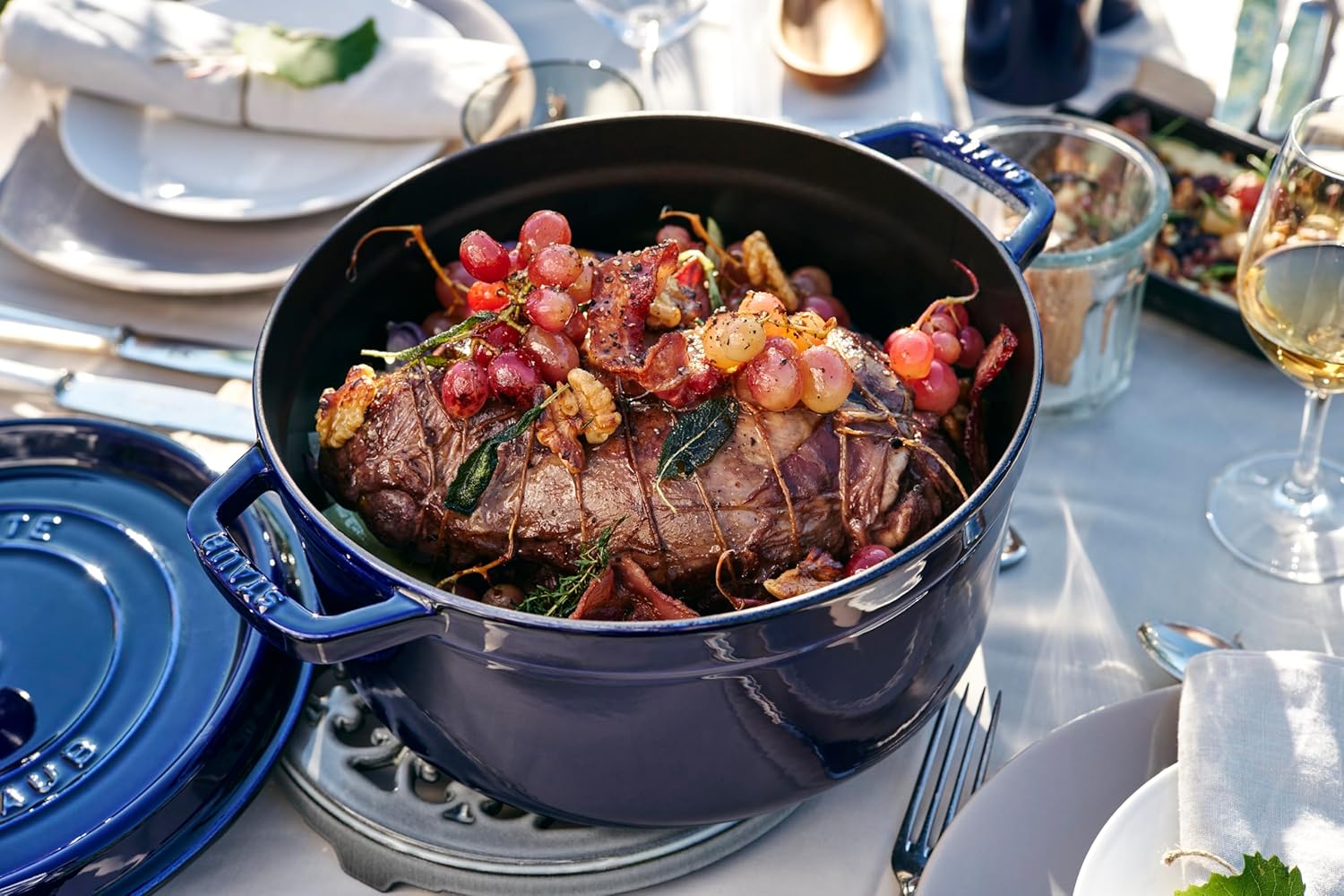 STAUB Garnek żeliwny, okrągły 28 cm, 6,7 L, Czarny