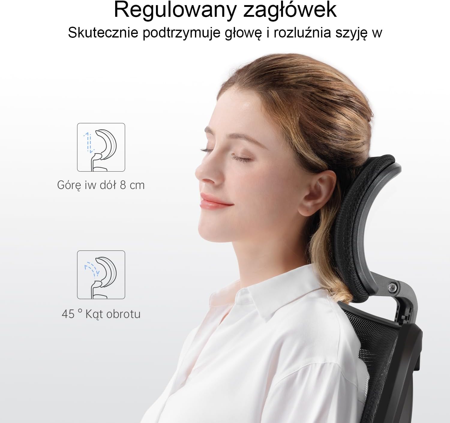 SIHOO Ergonomiczne krzesło biurowe, komputerowe krzesło biurowe z regulowanym podparciem lędźwiowym i zagłówkiem, oddychające siatkowe krzesło do gier z wygodną grubą poduszką i regulowanymi podłokietnikami, krzesło obrotowe do nauki w domu (czarne)
