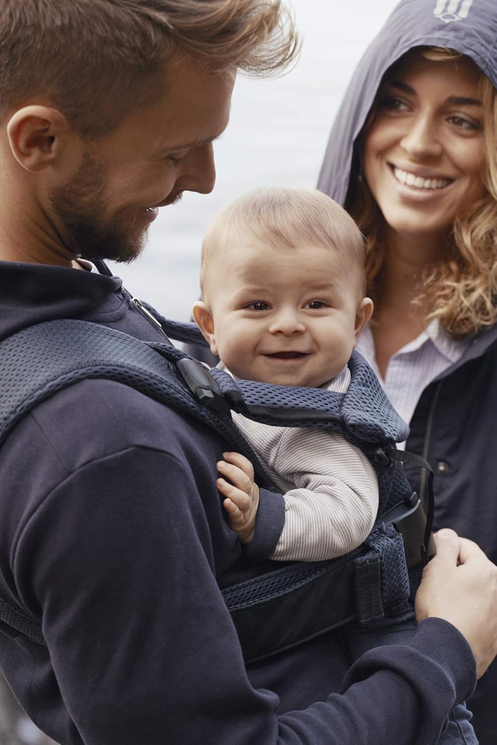 BabyBjörn Nosidełko dla niemowląt One Air, siatka 3D, szaro-beżowe