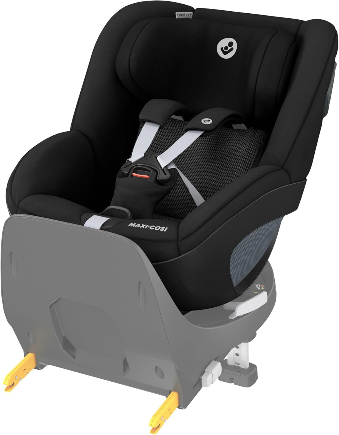 Maxi-Cosi Pearl 360 dla niemowlaka i-Size, Fotelik samochodowy obrotowy 360, od 3 miesięcy do 4 lat (61–105 cm), Obracanie jedną ręką, ClimaFlow, Uprząż z systemem Easy-In, G-CELL, Authentic Graphite