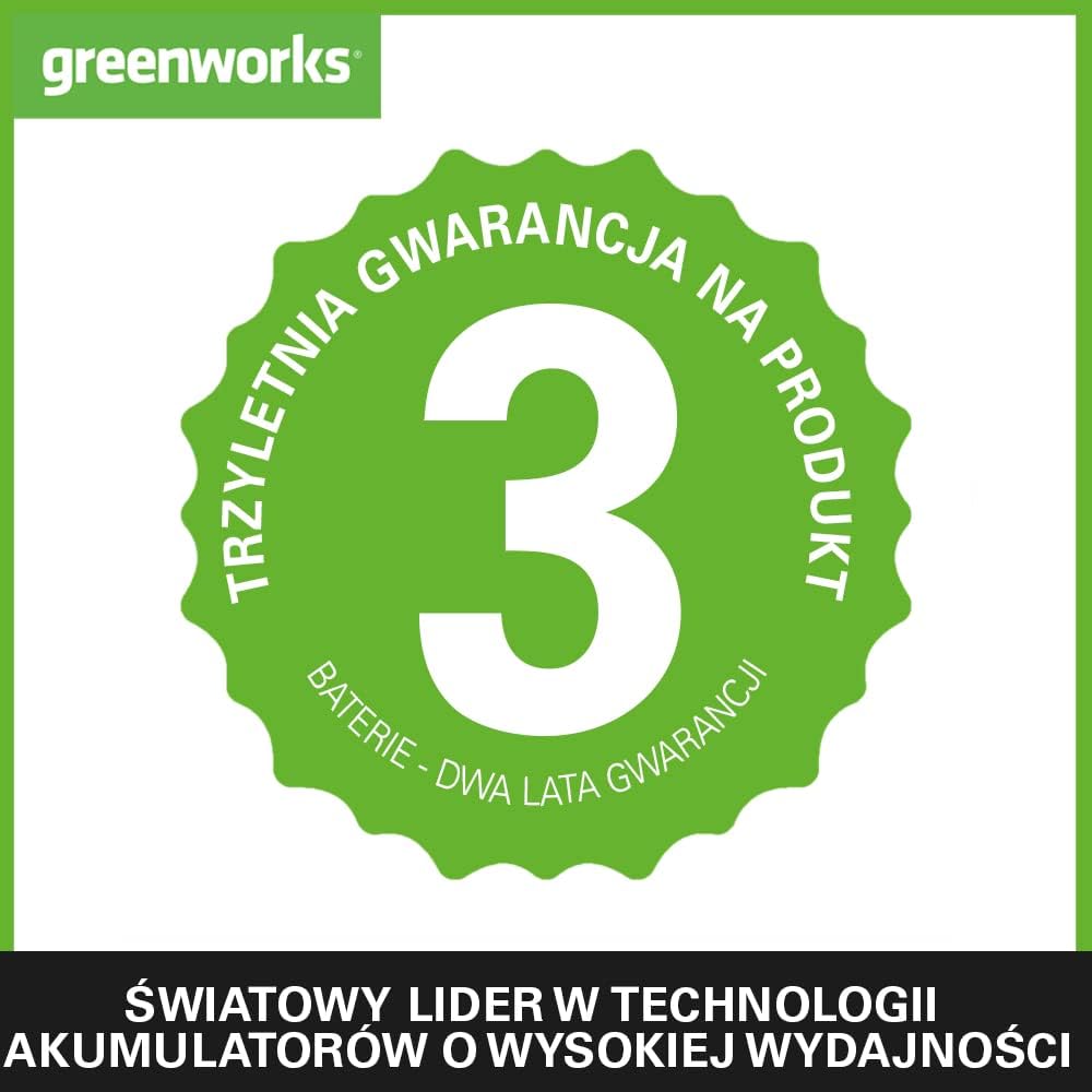 Greenworks GD40BCK2X Akumulatorowa Kosa z Silnikiem Bezszczotkowym, Szelki, Regulowana Wysokość, 40 cm Szerokość Cięcia, 2 mm Żyłka Nylonowa lub 25 cm Ostrze, 2 x Bateria 40V i Ładowarka