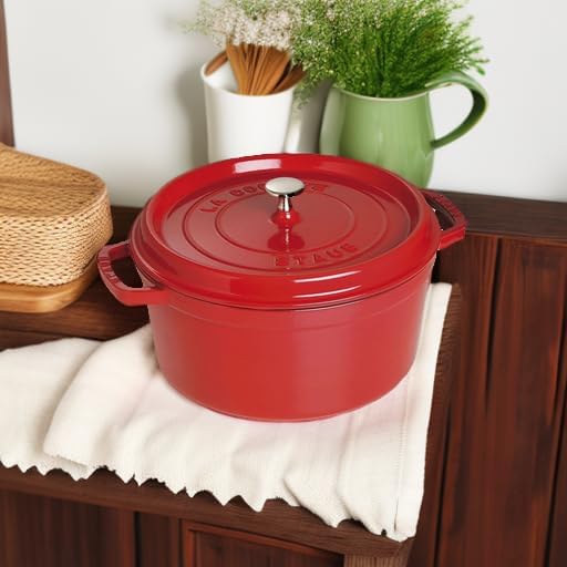 STAUB Garnek żeliwny, okrągły 28 cm, 6,7 L, Czarny