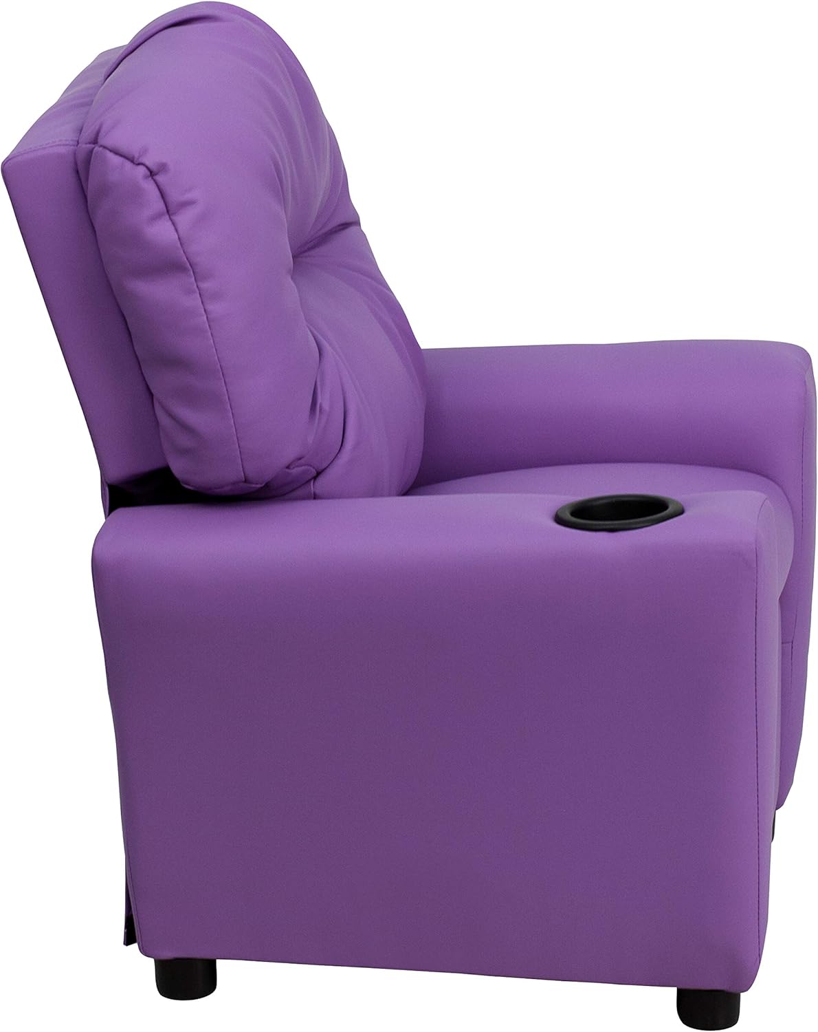 Flash Furniture Współczesny leżak dziecięcy z uchwytem na kubki, drewno, beżowy winyl, 66,04 x 53,34 x 53,34 cm