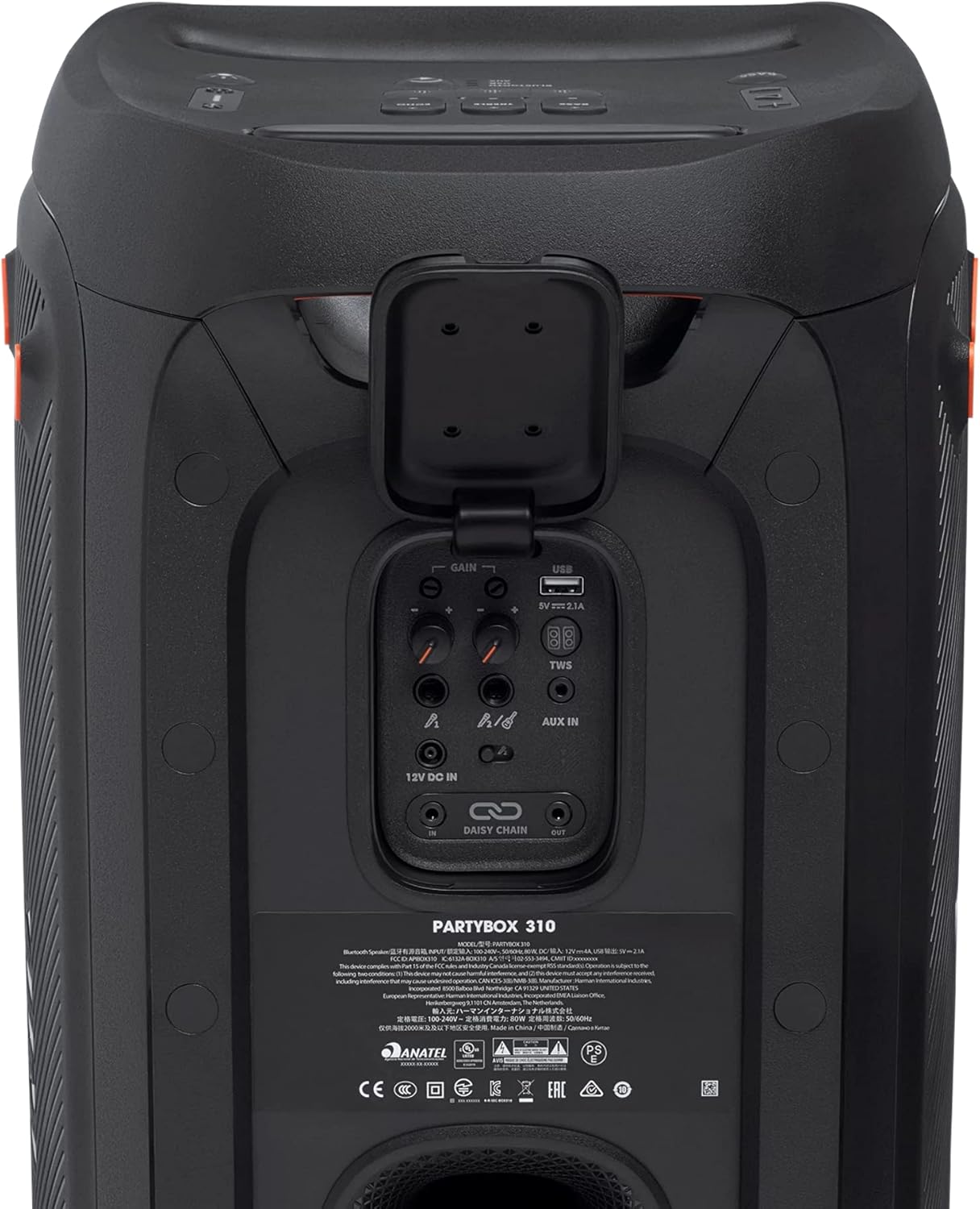 Jbl Partybox 110 JBLPARTYBOX110EU Głośnik Bluetooth, Czarny, 24 x 69 x 2,5 cm