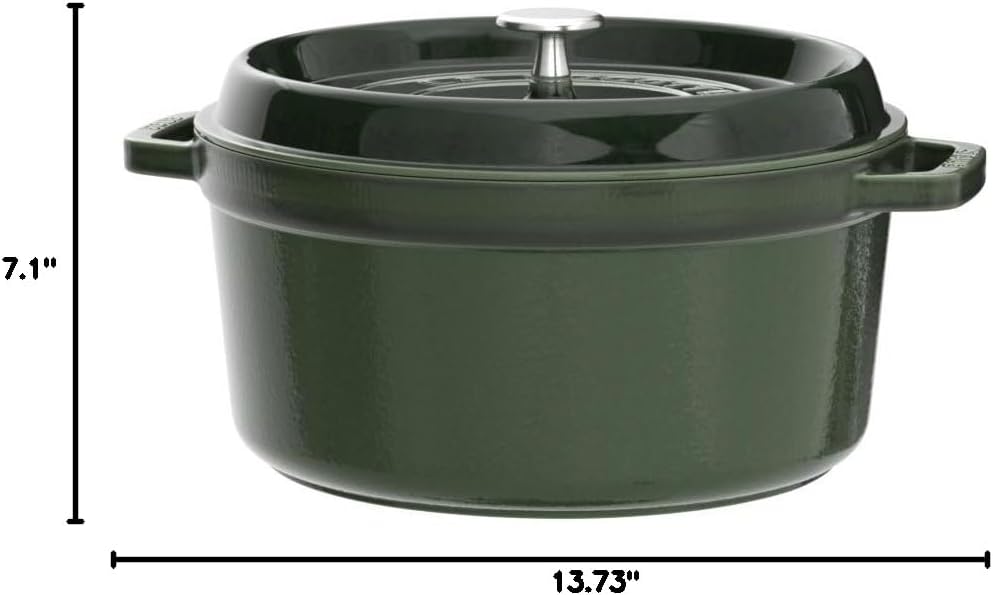 STAUB Garnek żeliwny, okrągły 28 cm, 6,7 L, Czarny