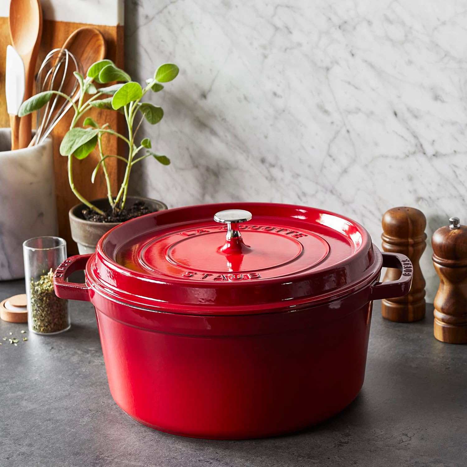 STAUB Garnek żeliwny, okrągły 28 cm, 6,7 L, Czarny