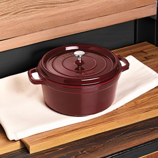 STAUB Garnek żeliwny, okrągły 28 cm, 6,7 L, Czarny