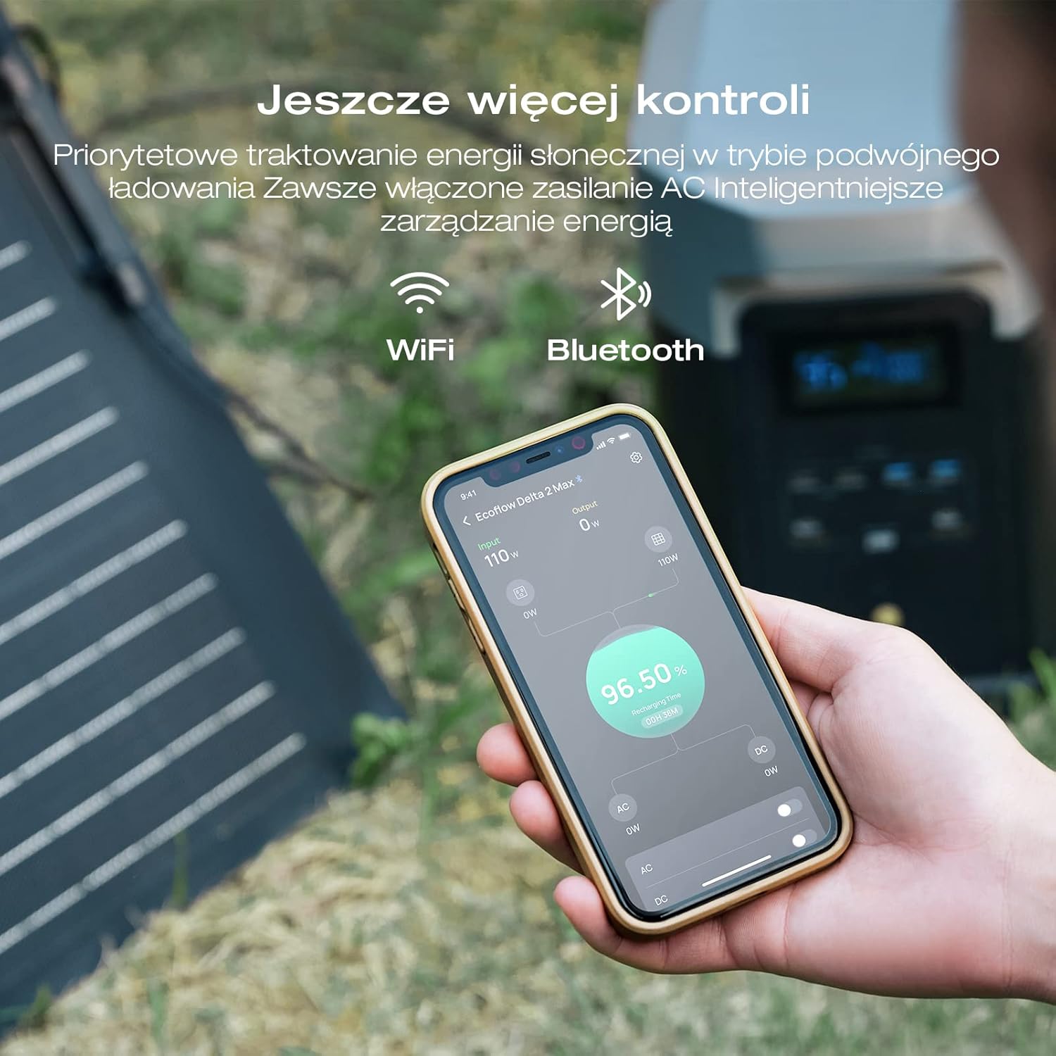 Przenośna stacja zasilania EcoFlow DELTA 2 Max z możliwością rozszerzania pojemności 2–6 kWh, bateria LFP zapewniająca 3000 cykli ładowania