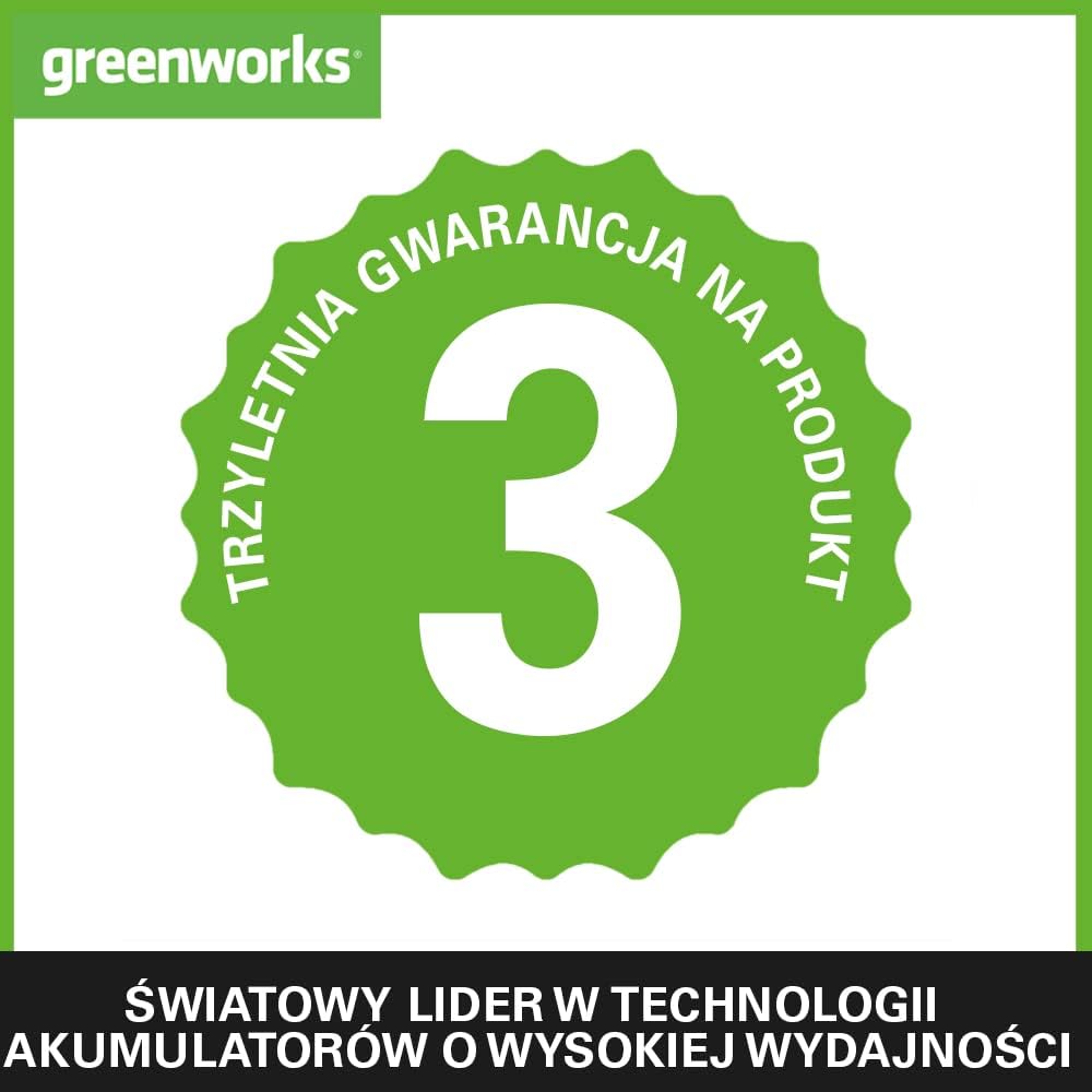 Greenworks GD40BCK2X Akumulatorowa Kosa z Silnikiem Bezszczotkowym, Szelki, Regulowana Wysokość, 40 cm Szerokość Cięcia, 2 mm Żyłka Nylonowa lub 25 cm Ostrze, 2 x Bateria 40V i Ładowarka