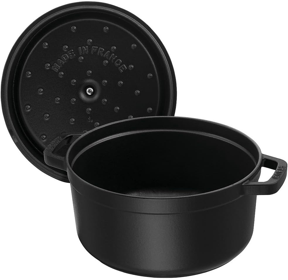 STAUB Garnek żeliwny, okrągły 28 cm, 6,7 L, Czarny