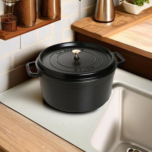 STAUB Garnek żeliwny, okrągły 28 cm, 6,7 L, Czarny