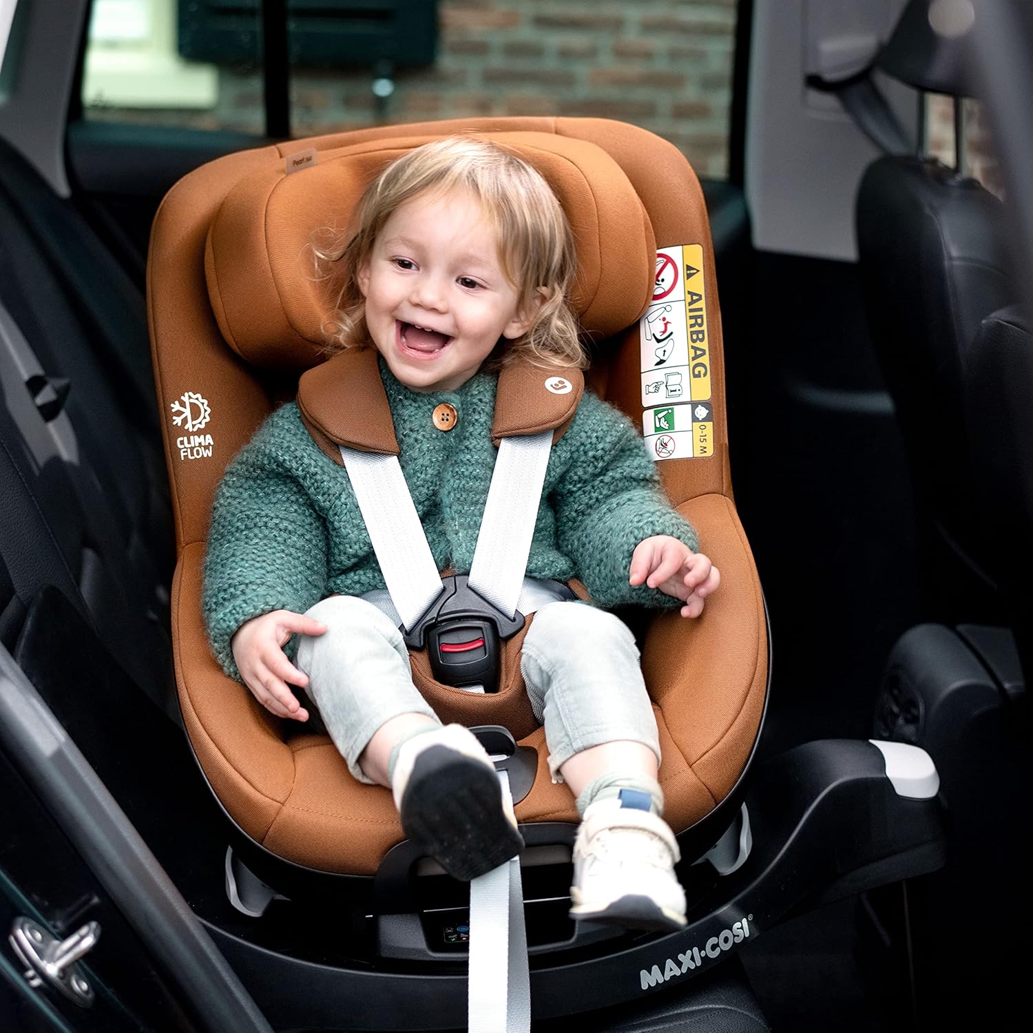 Maxi-Cosi Pearl 360 dla niemowlaka i-Size, Fotelik samochodowy obrotowy 360, od 3 miesięcy do 4 lat (61–105 cm), Obracanie jedną ręką, ClimaFlow, Uprząż z systemem Easy-In, G-CELL, Authentic Graphite