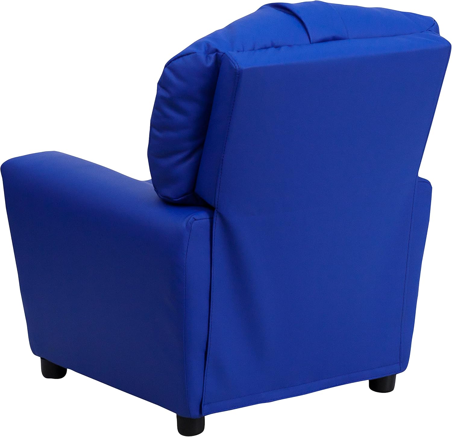Flash Furniture Współczesny leżak dziecięcy z uchwytem na kubki, drewno, beżowy winyl, 66,04 x 53,34 x 53,34 cm