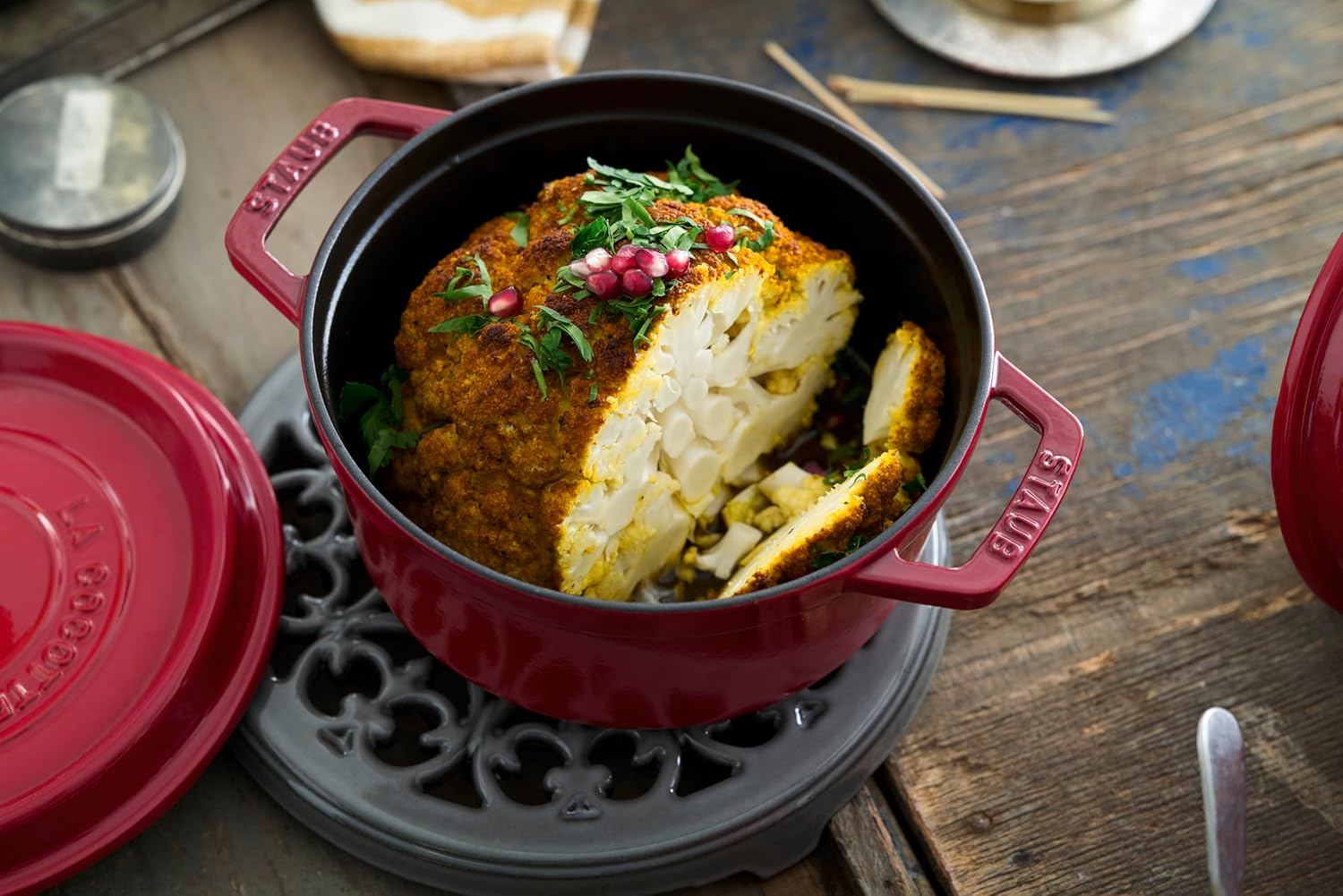 STAUB Garnek żeliwny, okrągły 28 cm, 6,7 L, Czarny