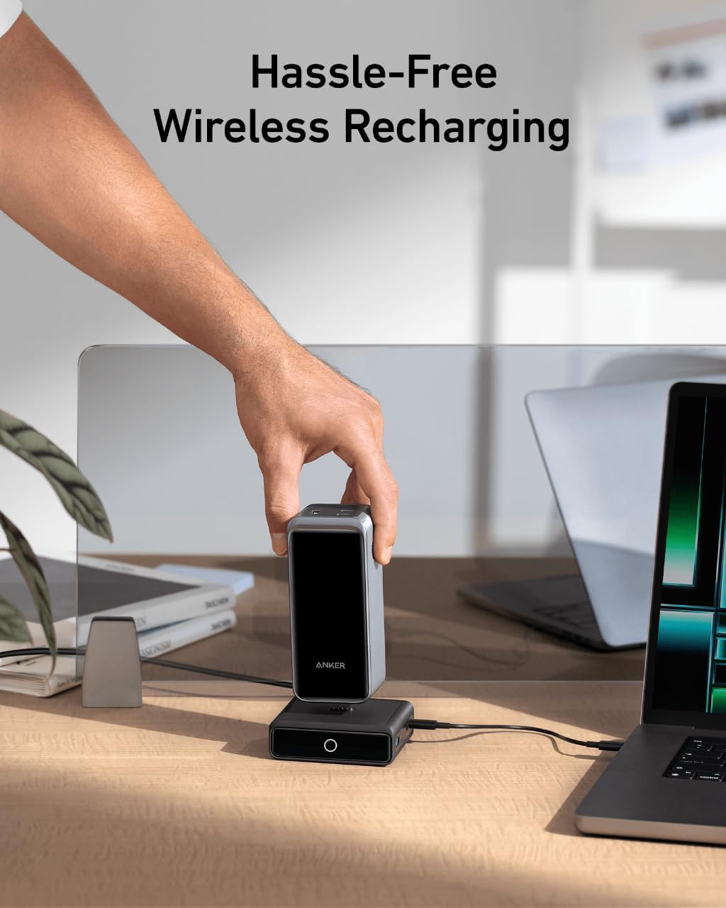 Anker Prime power bank 27650 mAh 250W w zestawie baza ładująca, szybkie ładowanie, kompaktowa przenośna ładowarka do podróży, kontrola aplikacji, kompatybilny z MacBook, iPhone, iPad i innymi