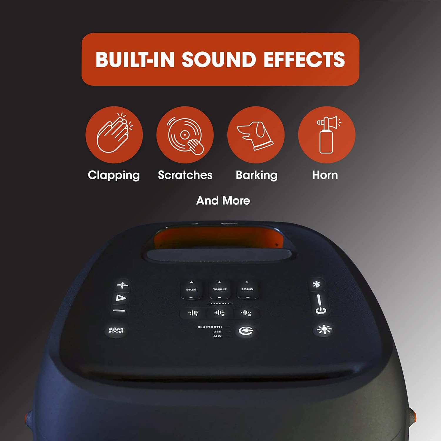 Jbl Partybox 110 JBLPARTYBOX110EU Głośnik Bluetooth, Czarny, 24 x 69 x 2,5 cm