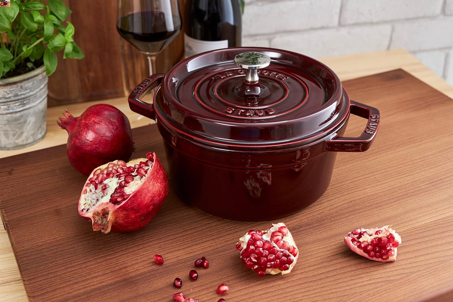 STAUB Garnek żeliwny, okrągły 28 cm, 6,7 L, Czarny