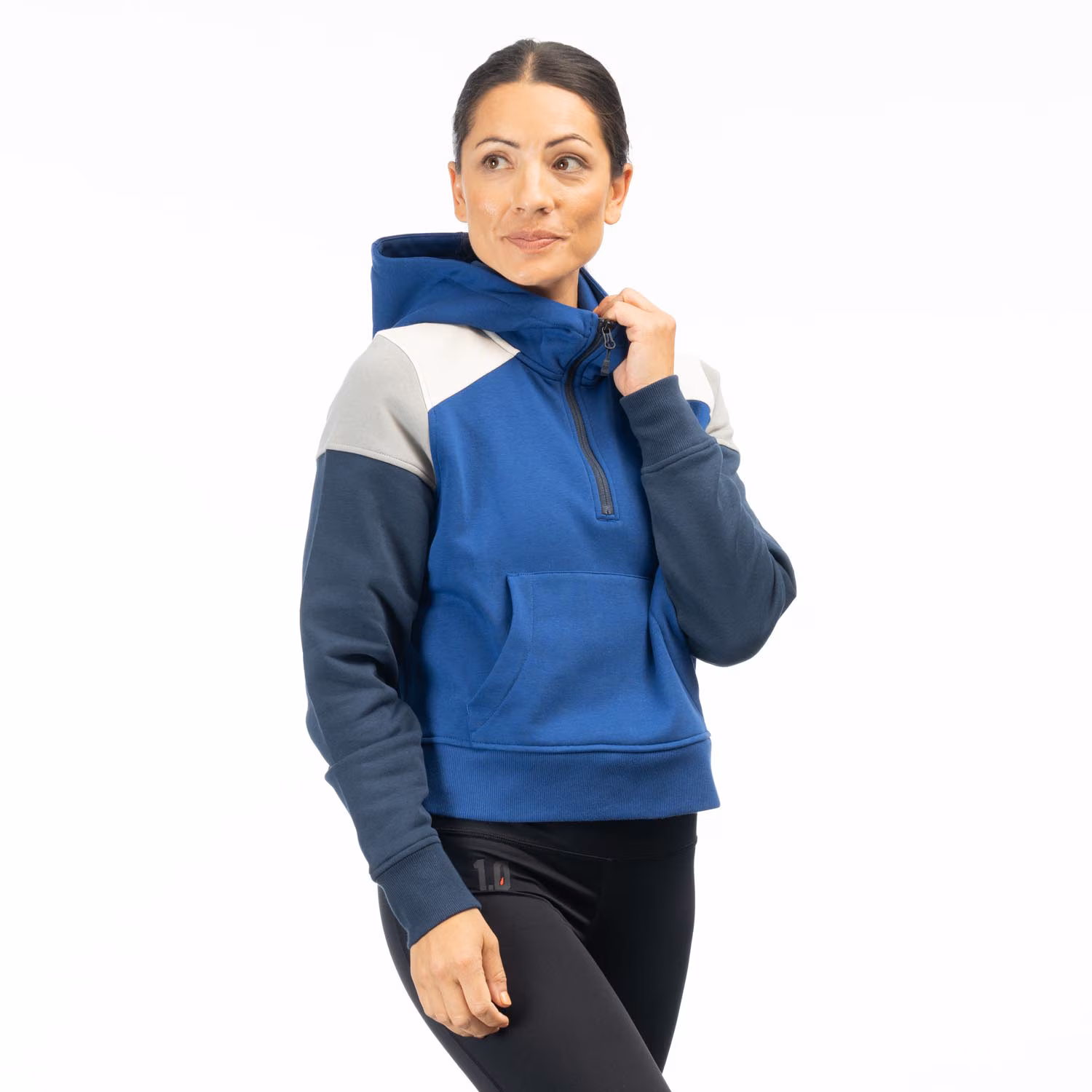 HUNTLEY PULLOVER 1/4 ZIP CROP HOODIE