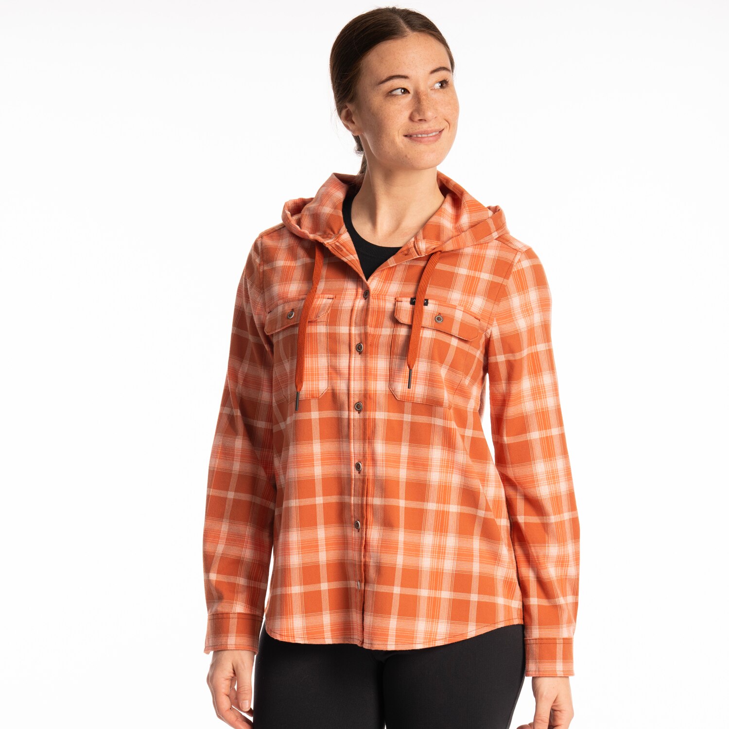 GINNY MOUNTAIN MIDWEIGHT STRETCH FLANNEL HOODIE