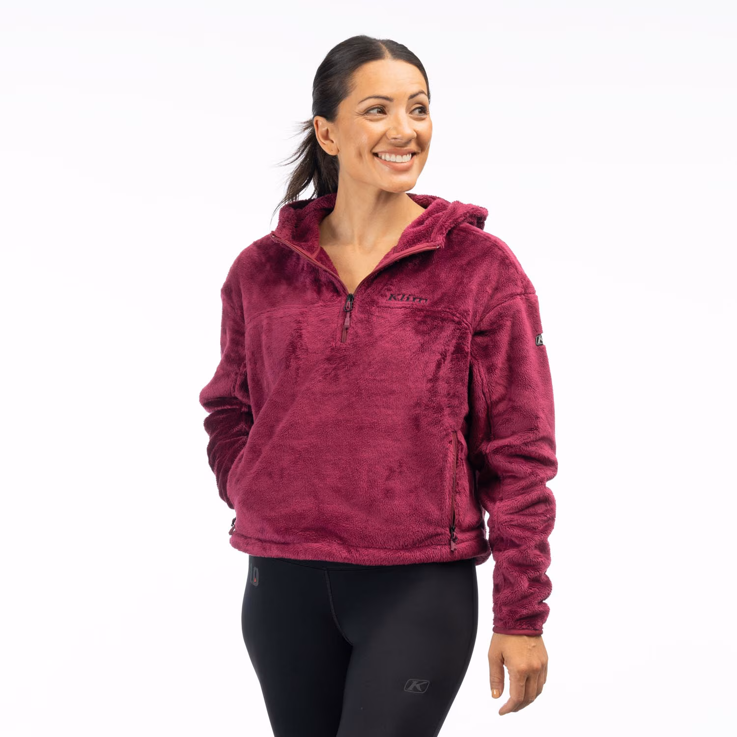 CASCADE 1/4 ZIP CROP HOODIE