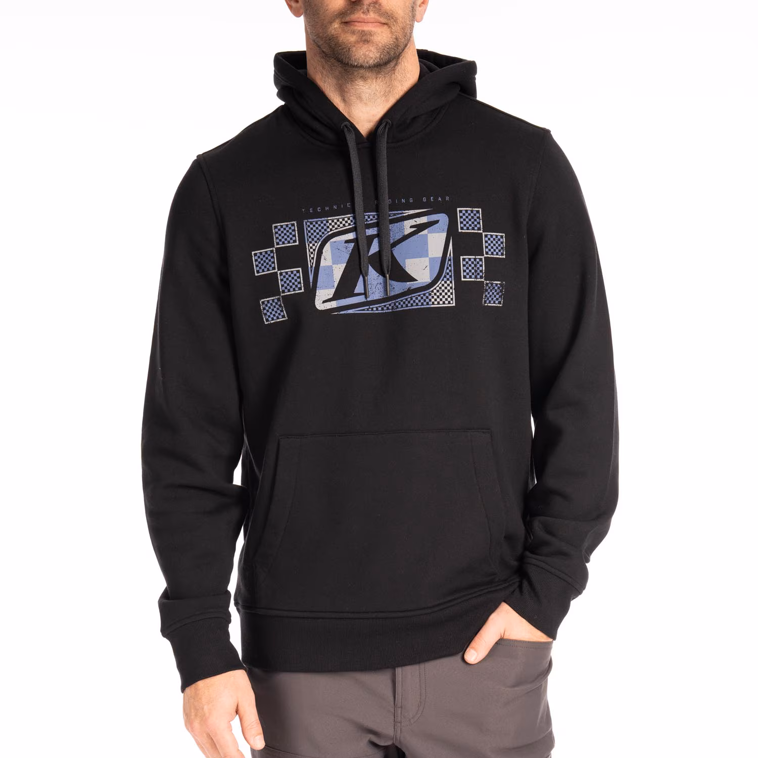 CHECKERED BANNER PULLOVER HOODIE