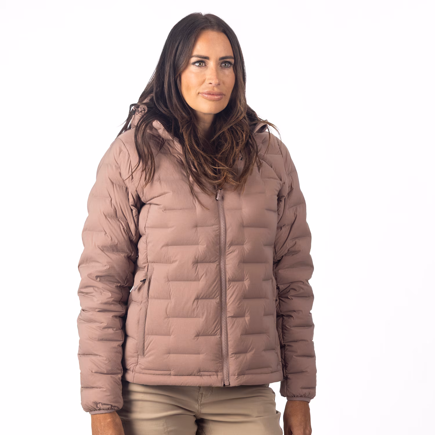 LUNA STRETCH DOWN HOODED JACKET