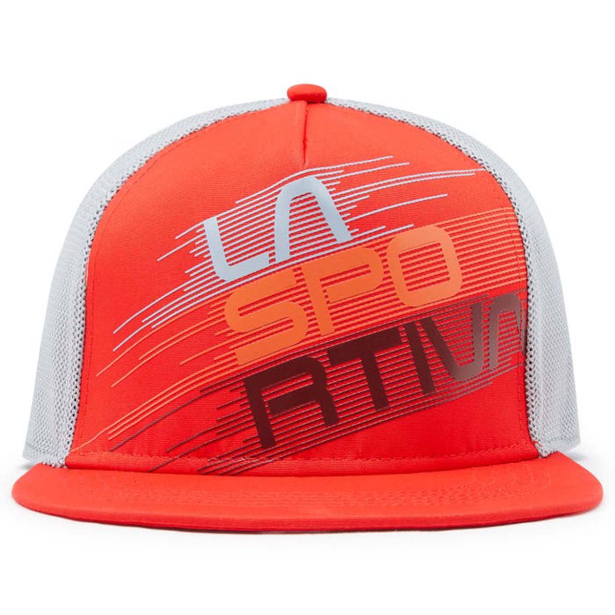 Stripe Evo Trucker Womens Climbing Hat Red