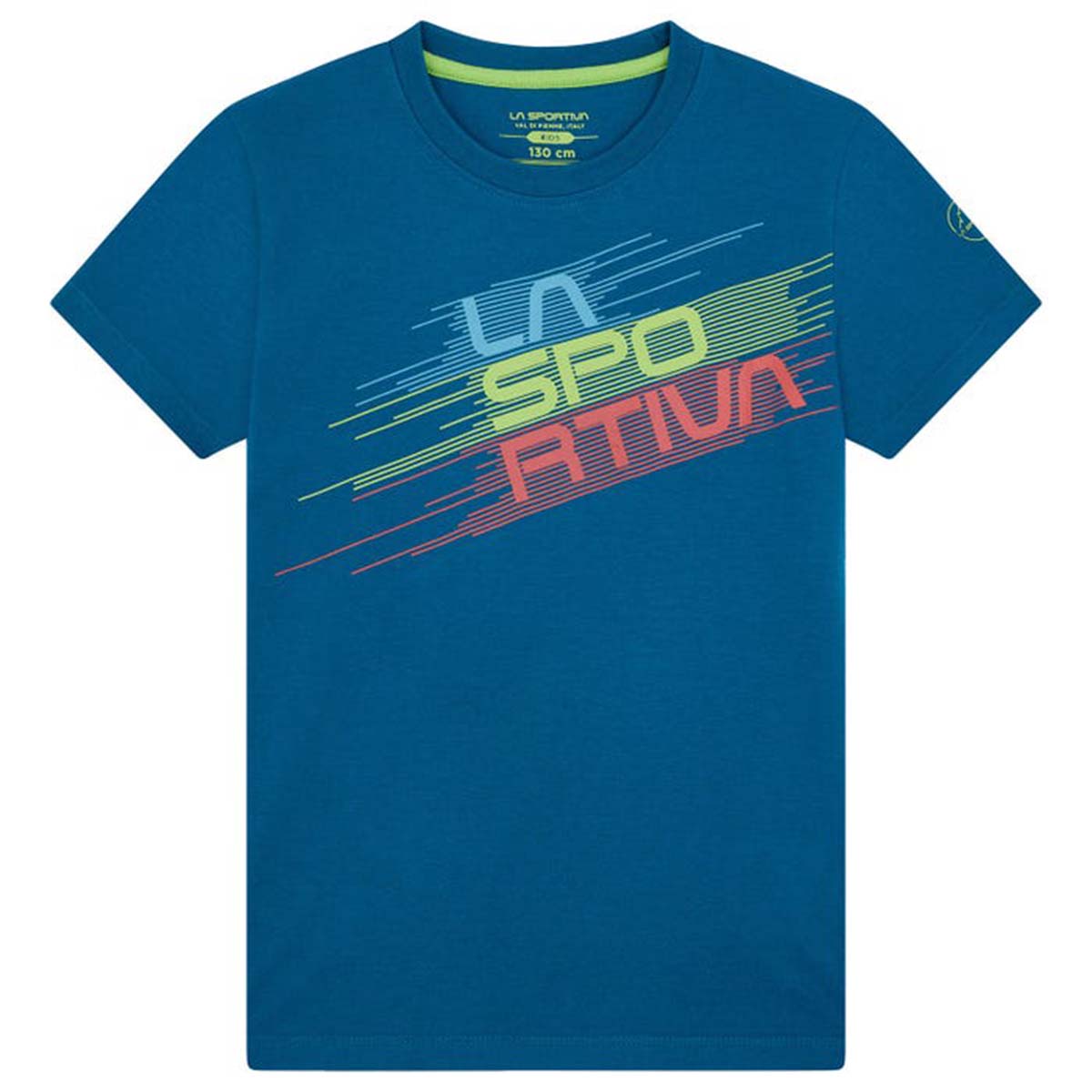 Stripe Evo Kids Climbing T-Shirt Blue