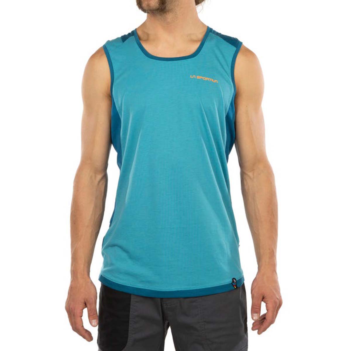 Crimp Mens Climbing Tank Top Blue