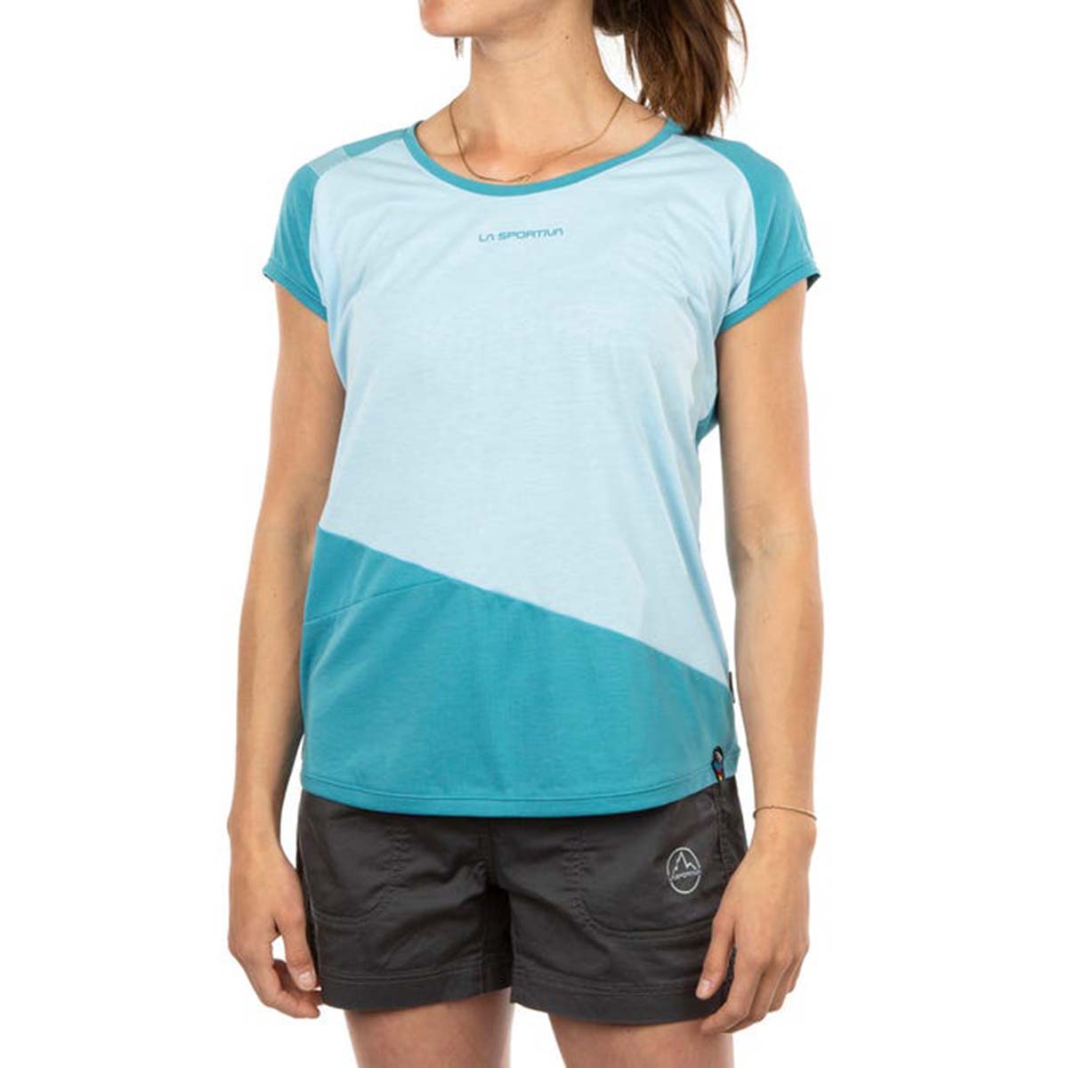 Hold Womens Climbing T-Shirt Blue