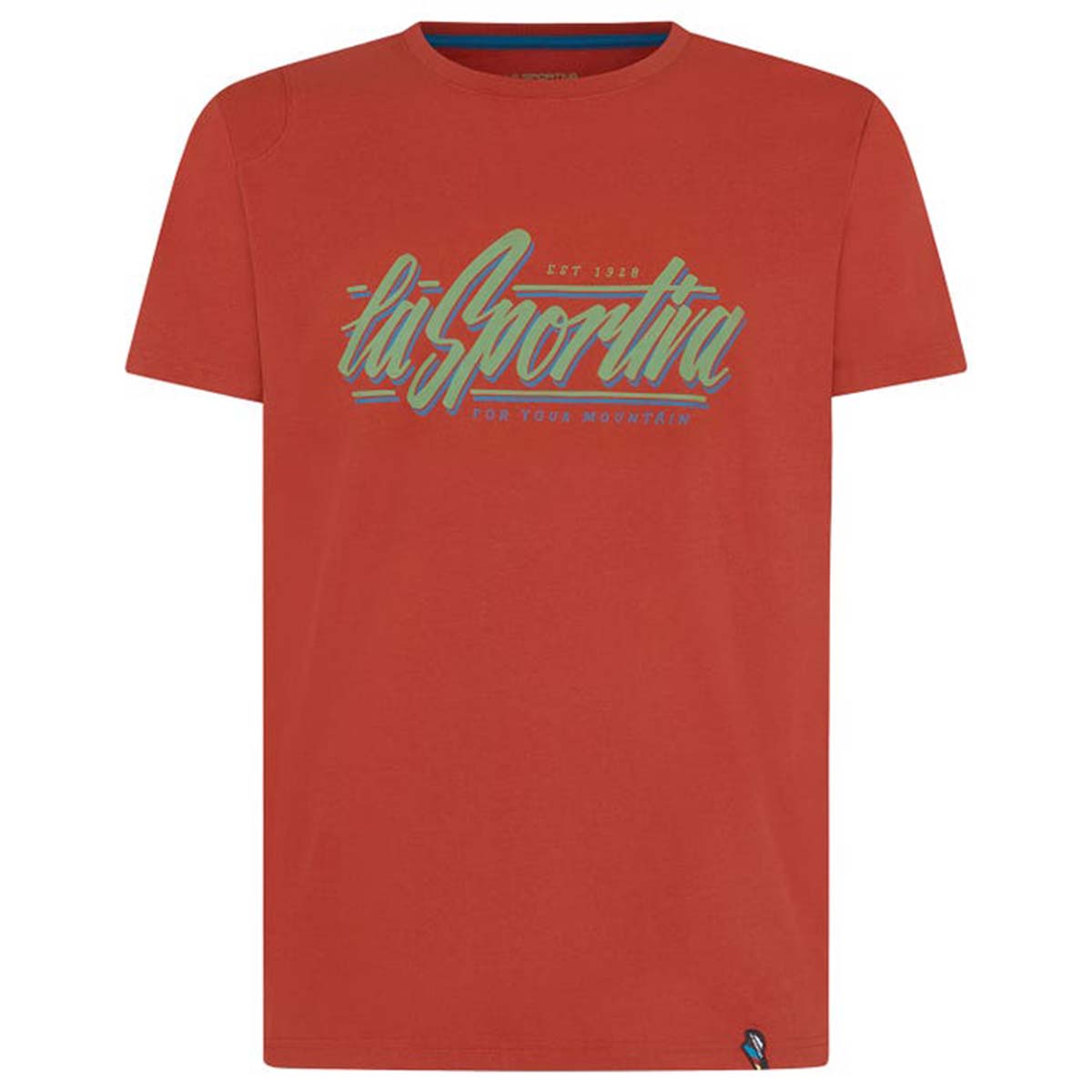 Retro Mens Climbing T-Shirt Red