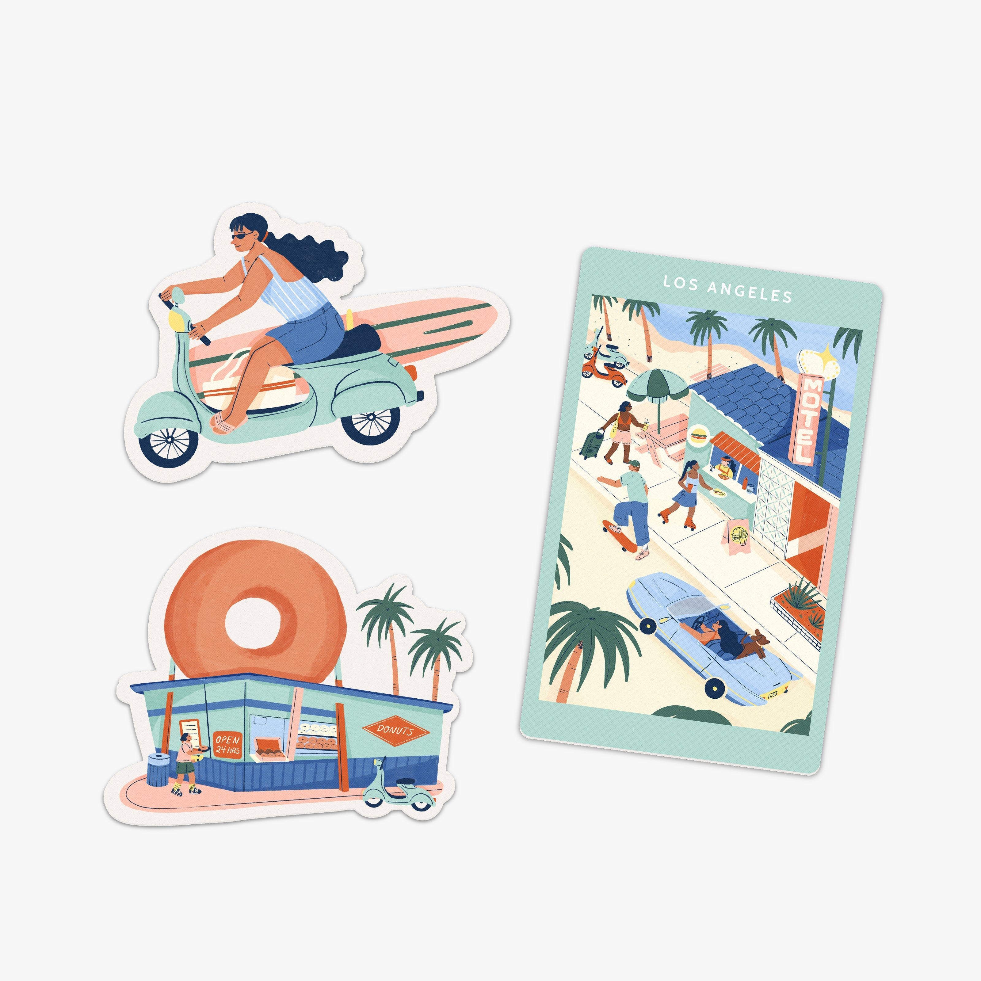 Los Angeles Destination Stickers - HJLDQ