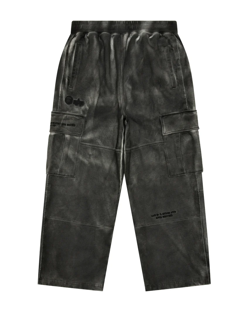 X Alpha Industries logo washed cargo sweat pants