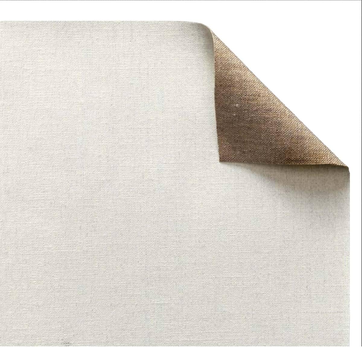 Claessens Linen #13 Double Oil Primed Very Fine Texture Roll- Hand Primed Canvas Roll- Professional Quality Unstretched Canvas Roll for Painting Oil and Alkyd- 54 in x 3 Yard- Archival Canvas