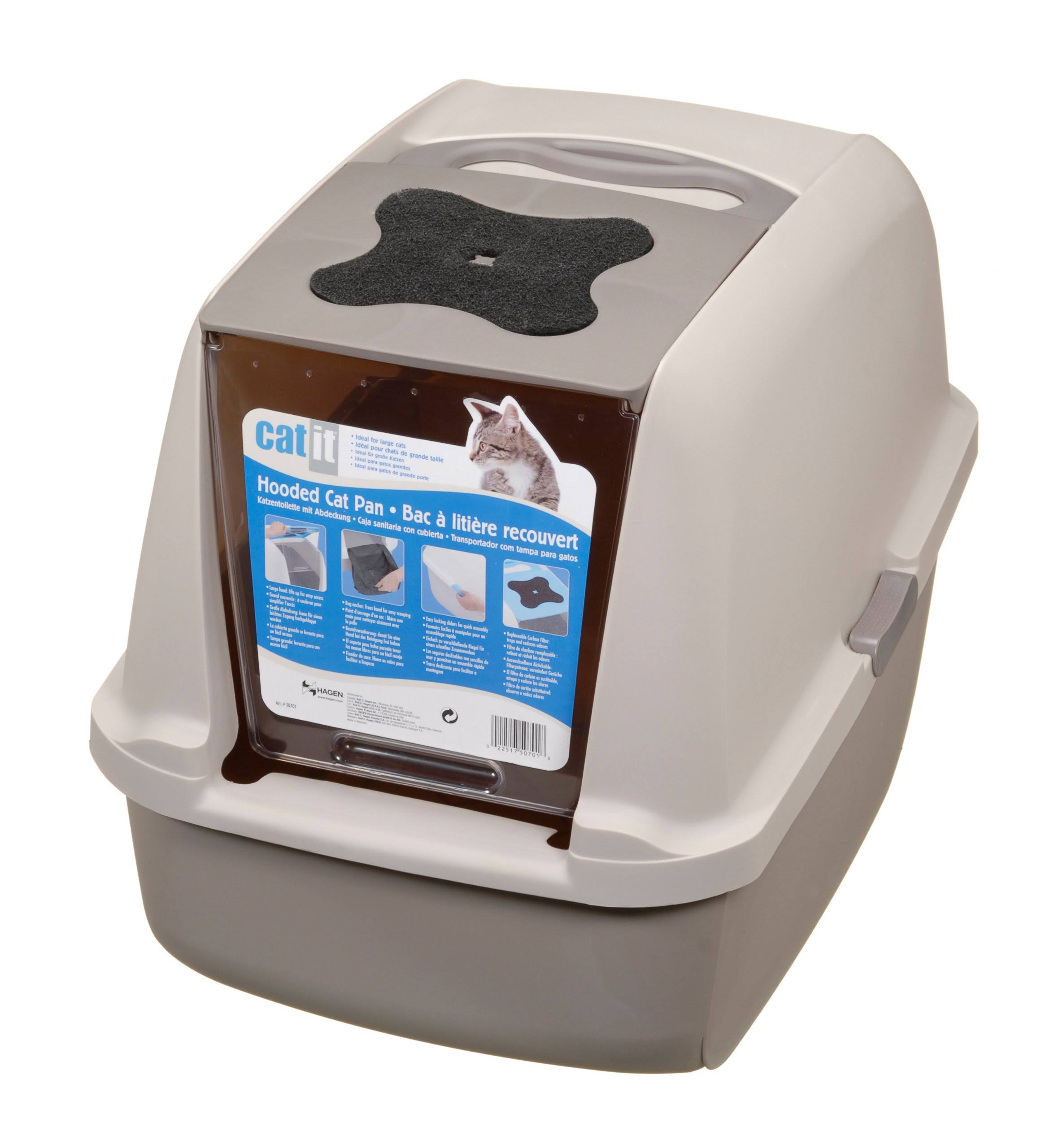Catit Hooded Cat Litter Pan - Gray
