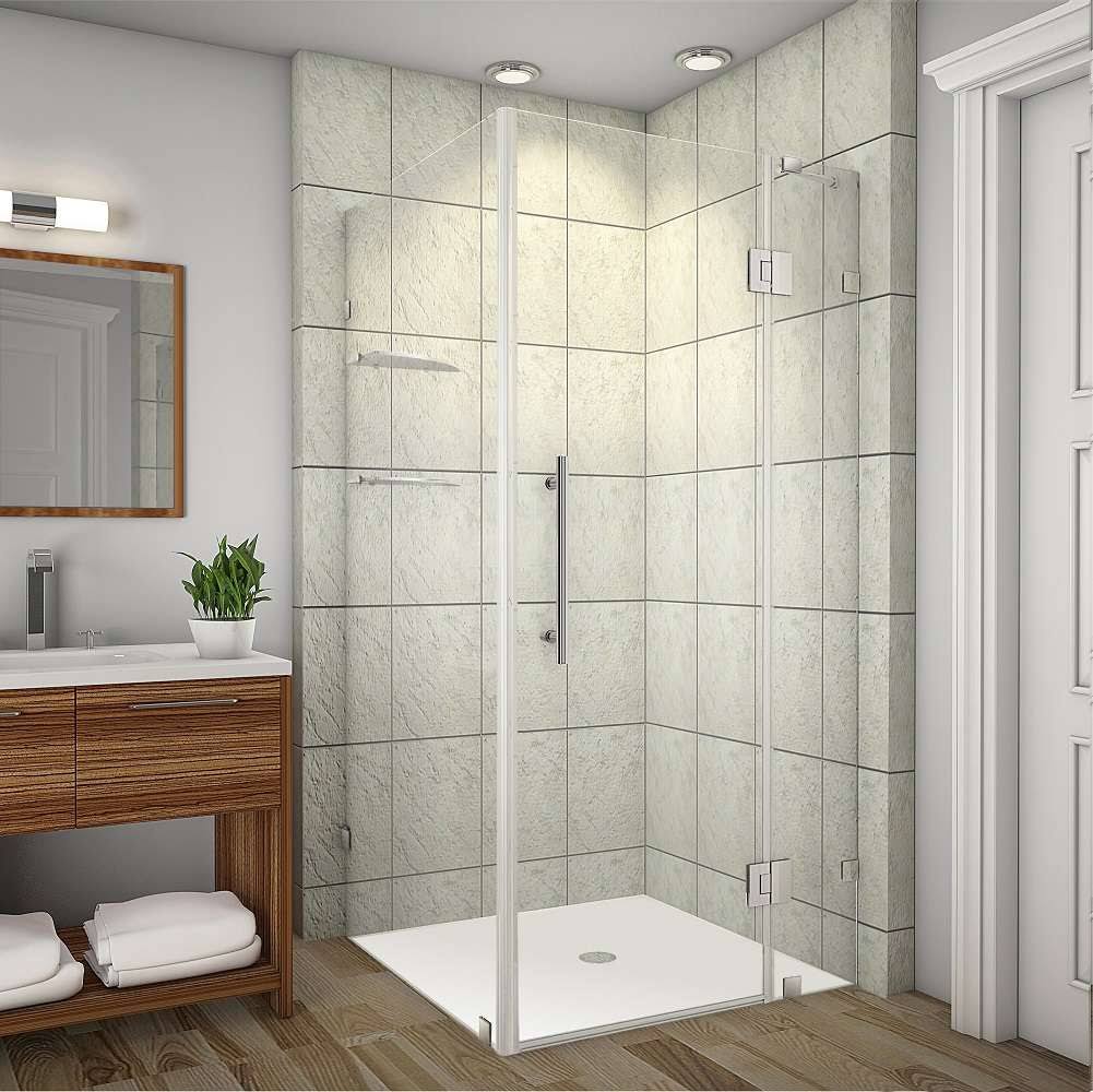 Aston Avalux GS Completely Frameless Shower Enclosure with Glass Shelves, 33