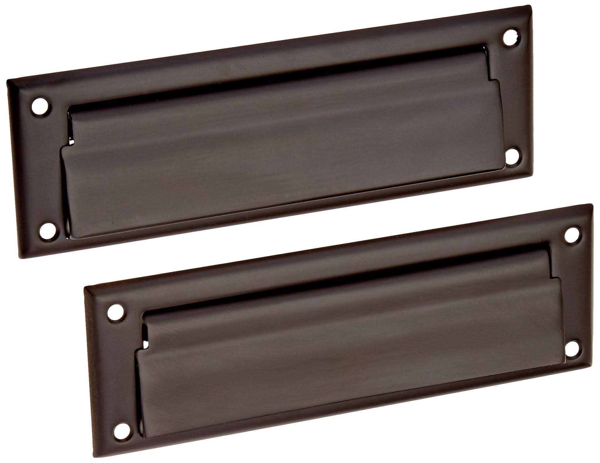 Deltana MS627U19 Mail Slot with Back PLATE, Black