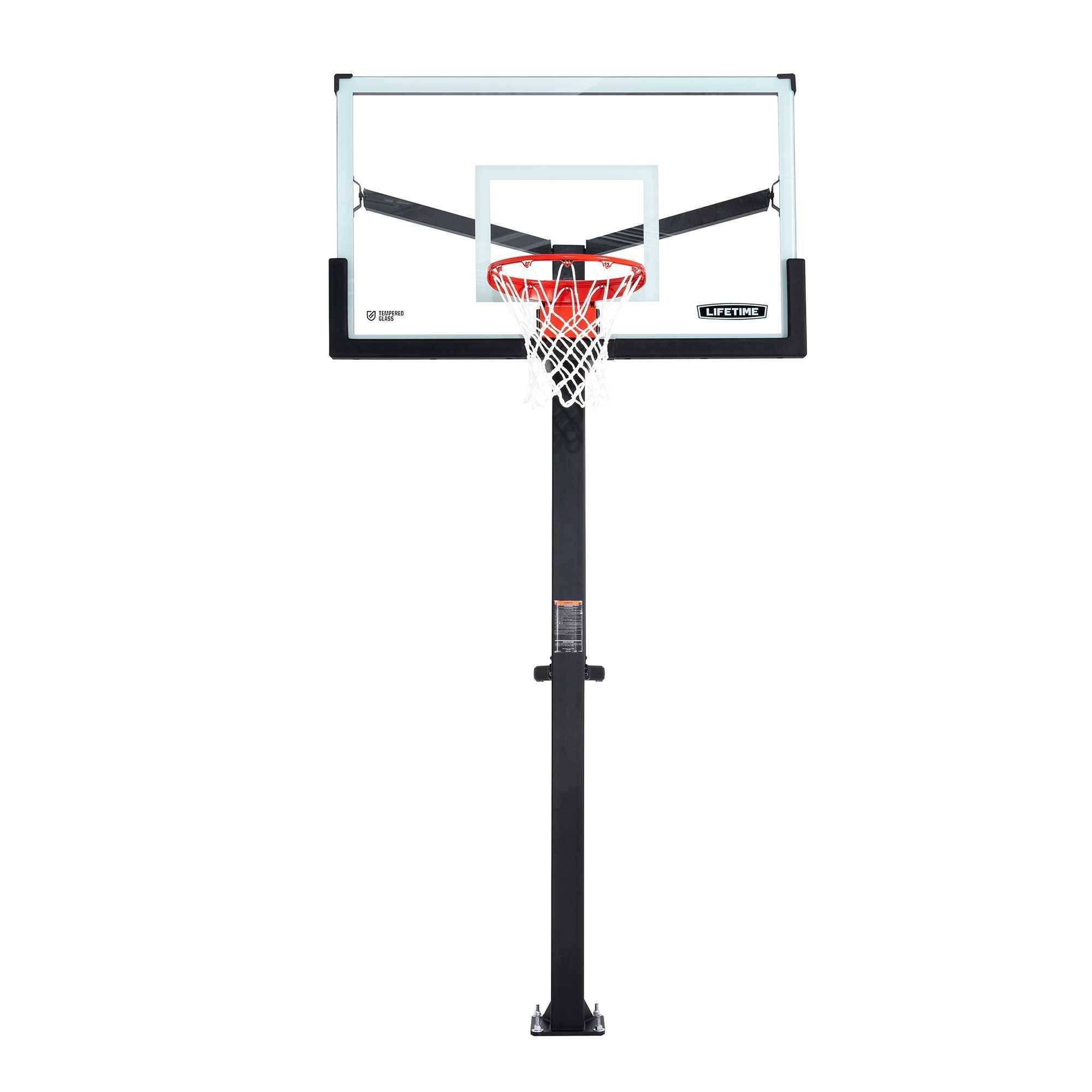 Lifetime 60 in. Tempered Glass Mammoth Bolt Down Basketball Hoop